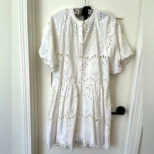 Anthropologie White Mini dress